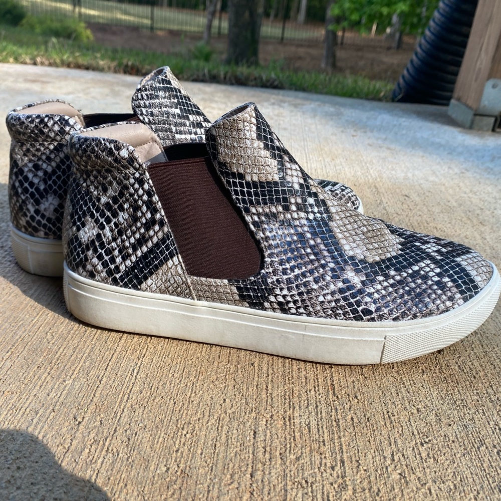 Snakeskin Pull-On Sneaker